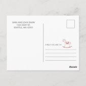 Vêtements de bébé Baby shower rose fille Carte de (Dos)