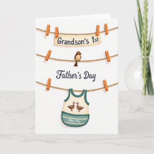 Vêtements de bébé carte de Fête des Pères