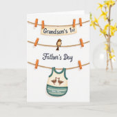 Vêtements de bébé carte de Fête des Pères (Fleur jaune)