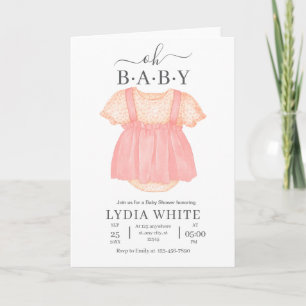 Vêtements de bébé Invitation à une fête de bébé, F