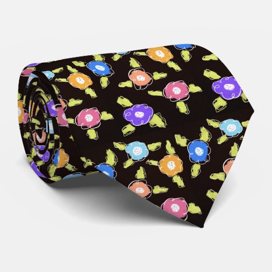 Vêtements de cravate à fleurs vive (Roulé)