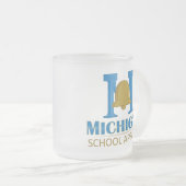 Vêtements de l'école du Michigan Frosted Glass Mug (Devant droit)