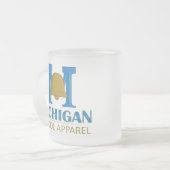 Vêtements de l'école du Michigan Frosted Glass Mug (Devant gauche)