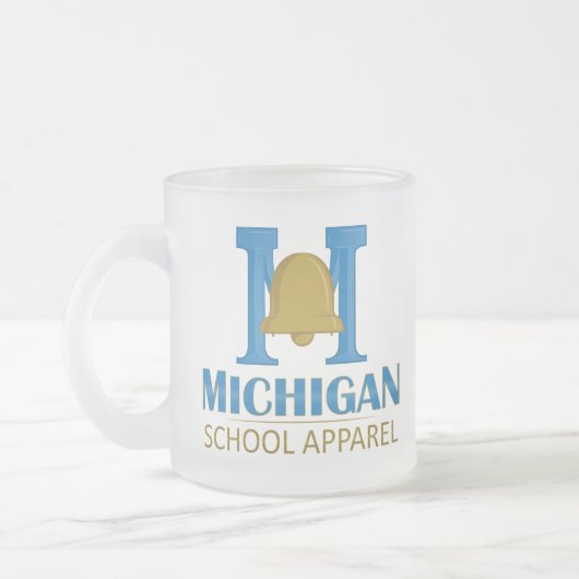 Vêtements de l'école du Michigan Frosted Glass Mug (Gauche)