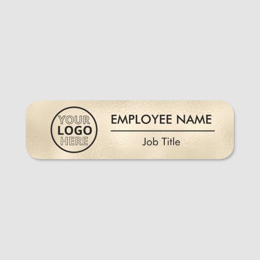 Vêtements de l'employé d'or Nom Badge Sécurité Pin (Devant)