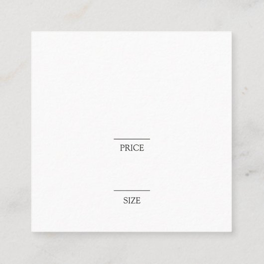 Vêtements de mode simples gris blanc Étiquette de  (Dos)