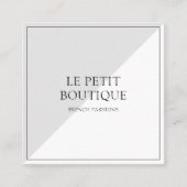 Vêtements de mode simples gris blanc Étiquette de  (Devant)