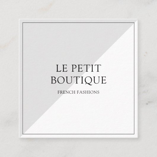 Vêtements de mode simples gris blanc Étiquette de  (Devant)