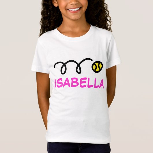 Vêtements de tennis pour enfants | T-shirt de nom  (Devant)