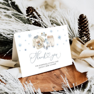 Vêtements d'hiver Carte de remerciements Baby show