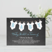 Vêtements Garland Baby shower Invitation - Bleu (Debout devant)