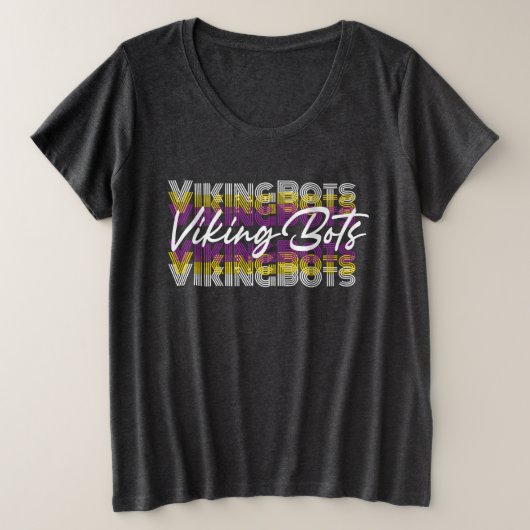 Vêtements Grande Taille Retro VikingBots (Design devant)
