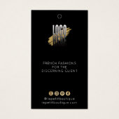 Vêtements noirs modernes étiquette de prix avec lo (Devant)