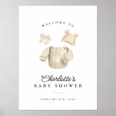 Vêtements pour bébés hiver Baby shower Affiche de  (Devant)