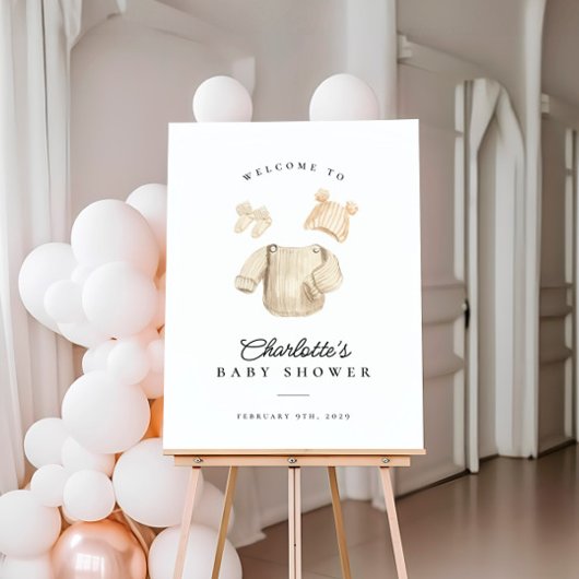 Vêtements pour bébés hiver Baby shower Affiche de 