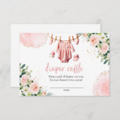 Vêtements roses Carte de tombola de couche (Devant / Derrière)