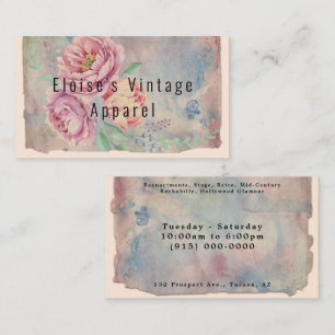 Vêtements vintages Carte de visite de 3,5 po x 2,0