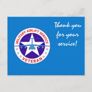 Veteraan aanpasbaar militair luchtvaartuig briefkaart
