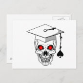 Veteraan afstuderen schedel briefkaart (Voorkant / Achterkant)