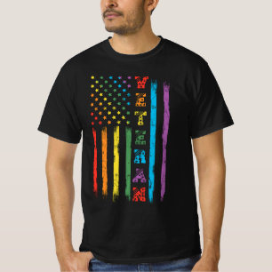Veteraan Amerikaans Gay Lesbisch Transgender Bisek T-shirt