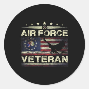 Veteraan Amerikaanse luchtmacht - Amerikaanse Bets Ronde Sticker