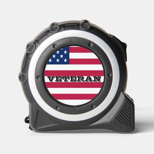 Veteraan Amerikaanse vlag Patriottisch Rolmaat (Voorkant)