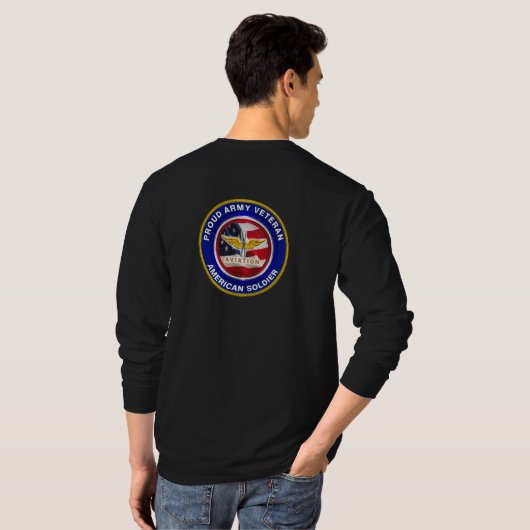 Veteraan Aviation Soldaat Proud Army T-shirt (Achterkant volledig)