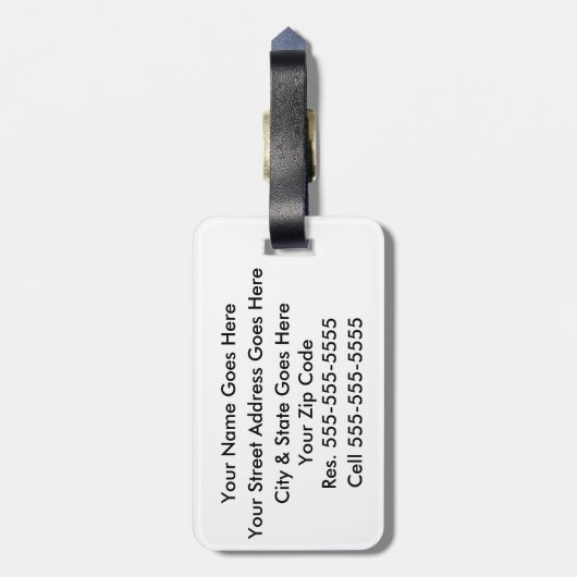 Veteraan Bagagelabel in het rood (Achterkant verticaal)