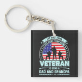 Veteraan Being a Dad en Opa USA Veterans Day Sleutelhanger (voorkant)