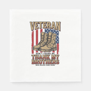 Veteraan Dank Mijn Broers Vintage Militair T-shirt Servet