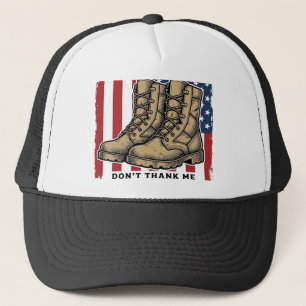 Veteraan Dank Mijn Broers Vintage Militair T-shirt Trucker Pet