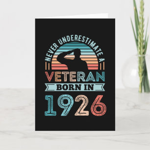 Veteraan, geboren in 1926 100th Birthday Militaire Kaart