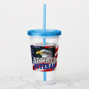 Veteraan in ruste acryl drinkbeker