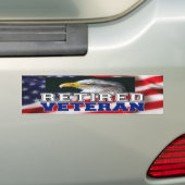 Veteraan in ruste bumpersticker (Op auto)