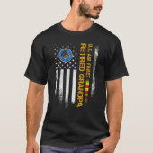  Veteraan in ruste door de Amerikaanse Vlaggenluch T-shirt (Voorkant)