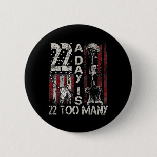 Veteraan Leeft Zelfmoord Bewustzijn PTSS Veteraan Ronde Button 5,7 Cm