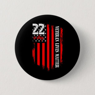 Veteraan Leeft Zelfmoord Bewustzijn PTSS Veteraan  Ronde Button 5,7 Cm