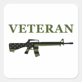 Veteraan M16 Sticker ingetogen