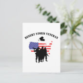 Veteraan Storm woestijn Briefkaart (Staand voorkant)