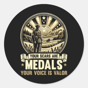 Veteraan Suicide Awareness Mental Health Military  Ronde Sticker