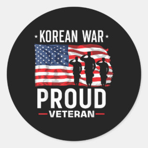 Veteraan uit de Koreaanse Oorlog Ronde Sticker