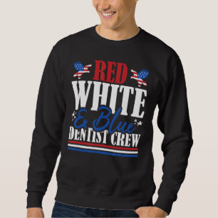Veteraan US Flag Red White & Blue Dentist Crex Trui