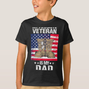 Veteraan Vader Favoriete Veteraan is Daddy Trots T-shirt