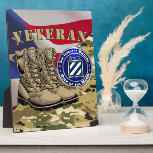 Veteraan van de 3e Infanteriedivisie Fotoplaat