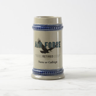 Veteraan van de luchtmacht in ruste bierpul