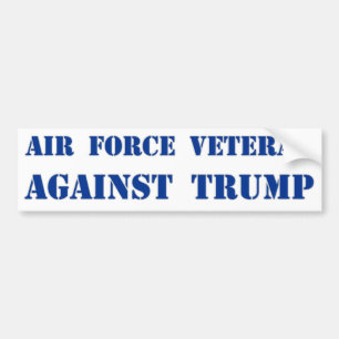 Veteraan van de luchtmacht tegen Trump-Bumperstick Bumpersticker