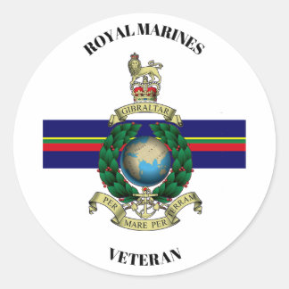 Veteraan van de Royal Marines Ronde Sticker