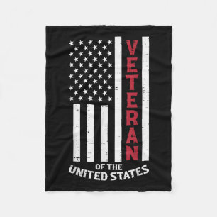 Veteraan van de Verenigde Staten Amerikaanse vlag Fleece Deken