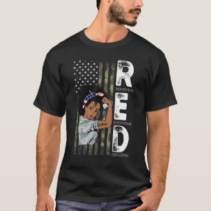 Veteraan van het Afrikaanse Amerikaanse Vrouw steu T-shirt