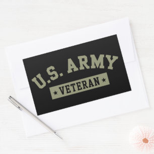 Veteraan van het Amerikaanse leger Amerikaanse vla Rechthoekige Sticker